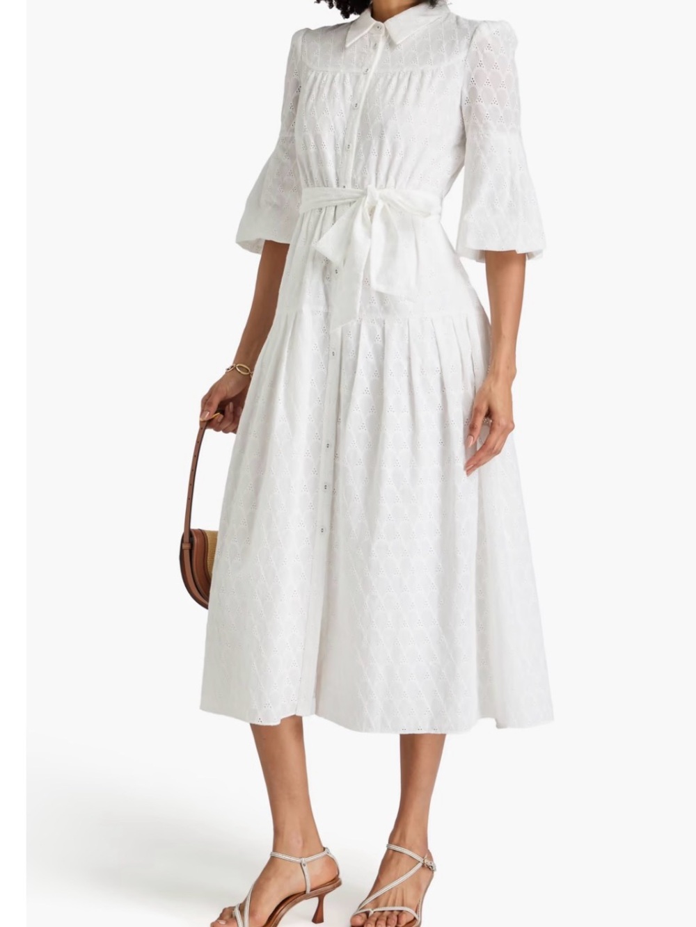 Diane Von Furstenberg Avena Dress - White Eyelet - XS
